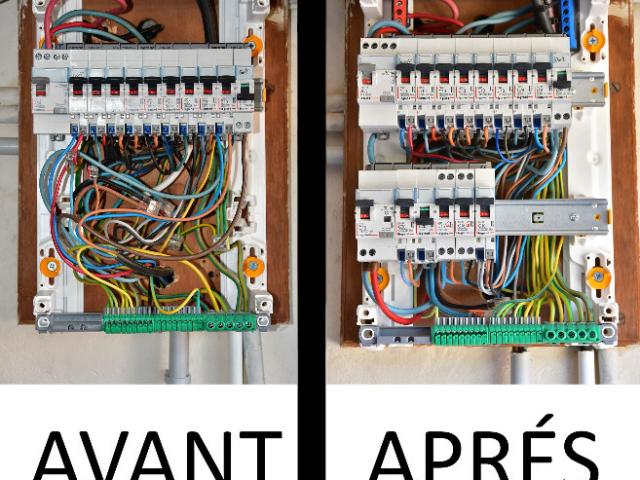 Mise aux normes d'un tableau électrique avec ajout d'une rangée à Salon de Provence 