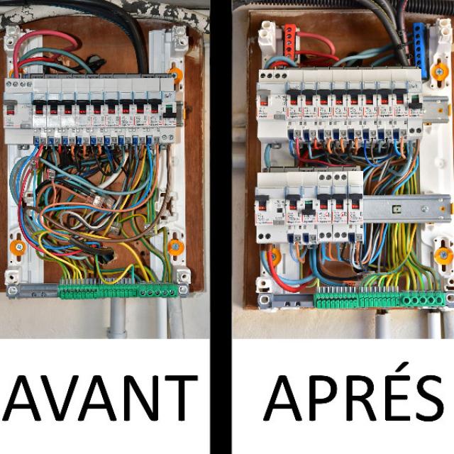 Mise aux normes d'un tableau électrique avec ajout d'une rangée à Salon de Provence 